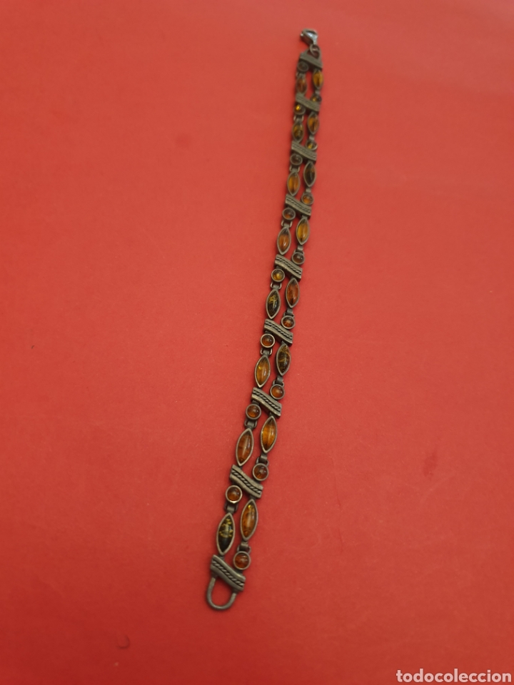 Joyeria: Pulsera de plata.Piedras de &aacute;mbar. - Foto 1