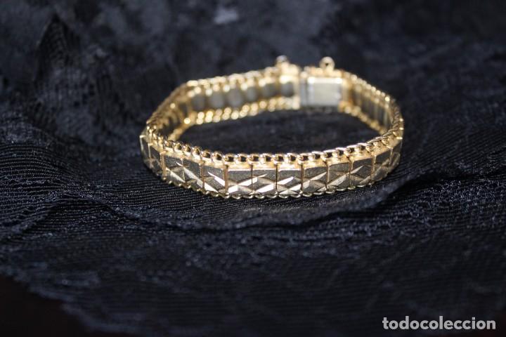 Joyeria: ANTIGUA PULSERA BRAZALETE CHAPADA EN ORO