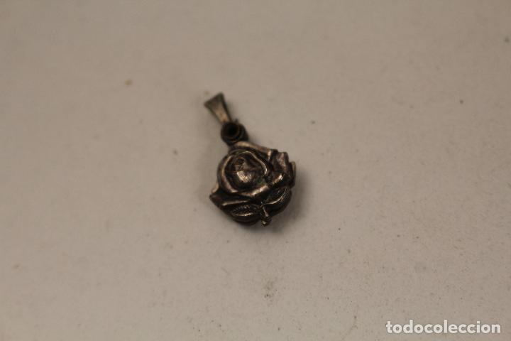 Joyeria: rosa colgante en plata de ley - Foto 2