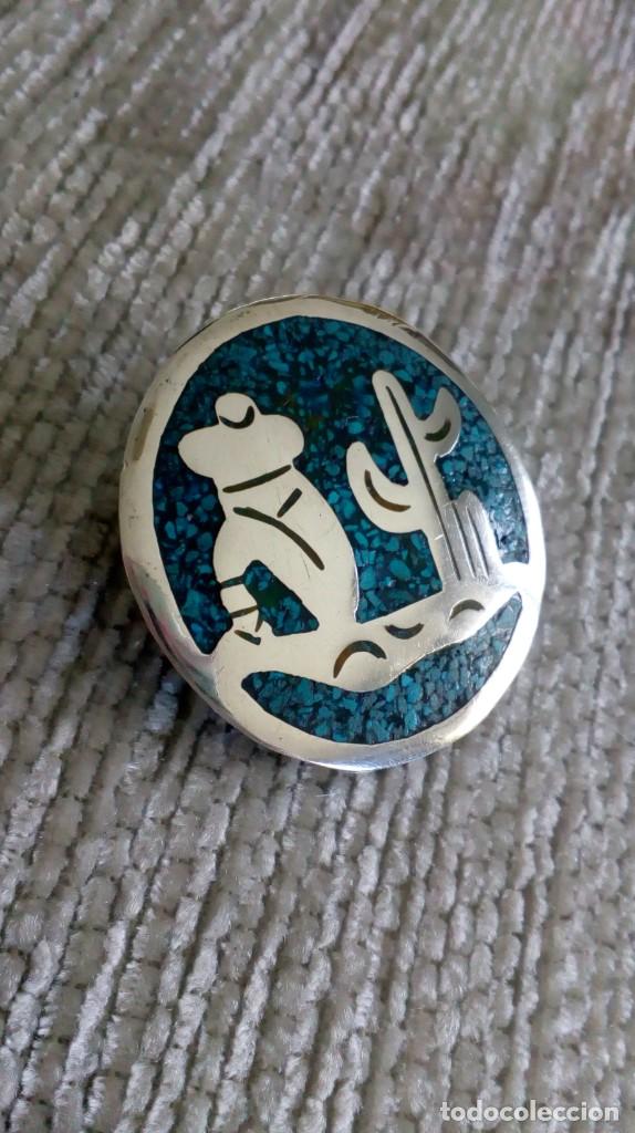 Joyeria: BROCHE DE PLATA Y TURQUESA - Foto 3