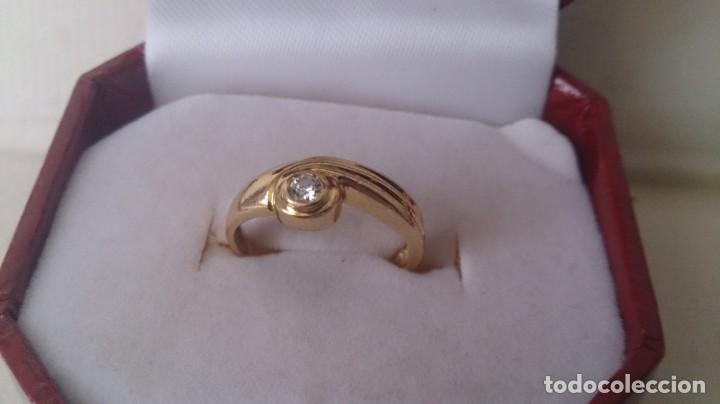 Joyeria: ANILLO DE ORO 18KLTS Y BRILLANTE - Foto 5