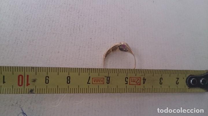 Joyeria: ANILLO DE ORO 18 KLTS Y GRANATE - Foto 2