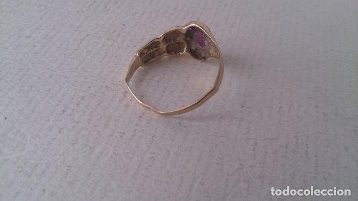 Joyeria: ANILLO DE ORO 18 KLTS Y GRANATE - Foto 3