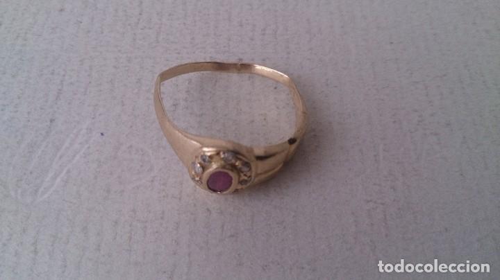 Joyeria: ANILLO DE ORO 18 KLTS Y GRANATE - Foto 5