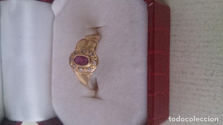 Joyeria: ANILLO DE ORO 18 KLTS Y GRANATE - Foto 7