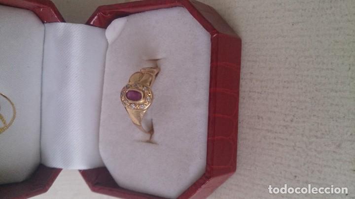 Joyeria: ANILLO DE ORO 18 KLTS Y GRANATE - Foto 8