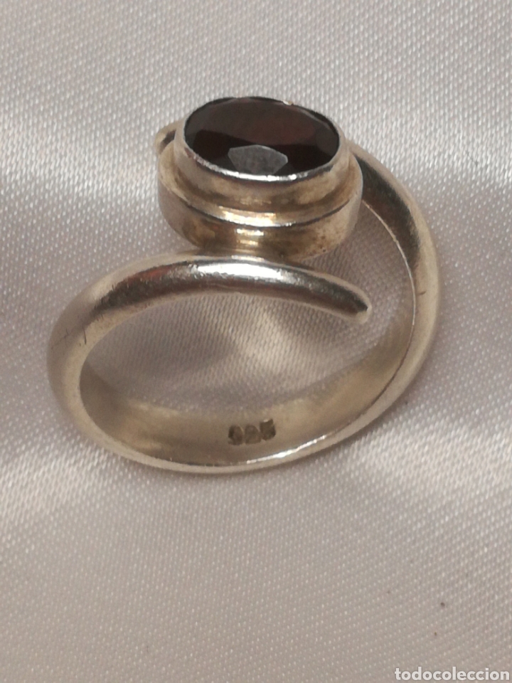 Joyeria: Antiguo anillo plata y granate - Foto 5 - 196557448