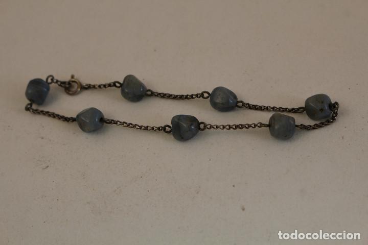 Joyeria: pulsera en plata de ley con abalorios azules - Foto 1