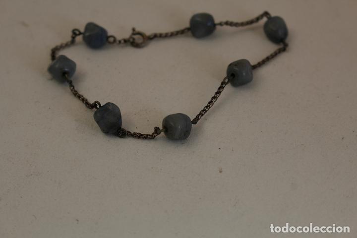 Joyeria: pulsera en plata de ley con abalorios azules - Foto 3
