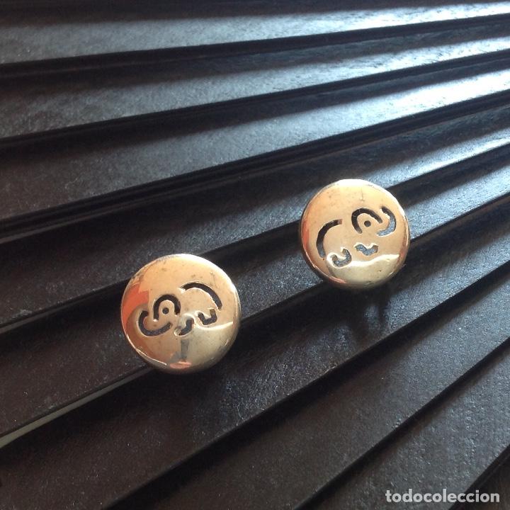 Joyeria: Pendientes de plata de ley. Cierre omega.Elefante - Foto 1