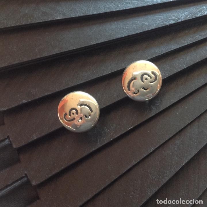 Joyeria: Pendientes de plata de ley. Cierre omega.Elefante - Foto 2