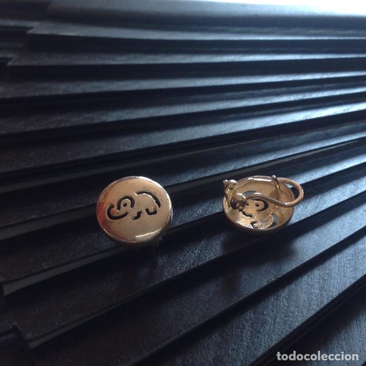 Joyeria: Pendientes de plata de ley. Cierre omega.Elefante - Foto 4