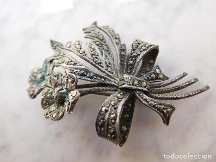 Joyeria: Broche de plata y marquesitas pp siglo XX - Foto 3