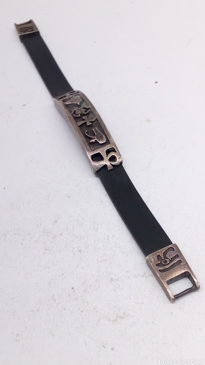 Joyeria: Pulsera de plata y caucho - Foto 2