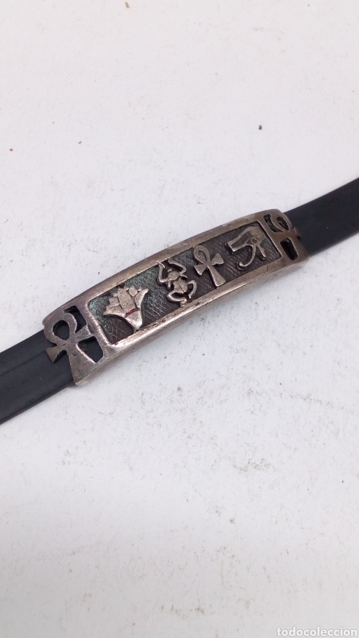 Joyeria: Pulsera de plata y caucho - Foto 3