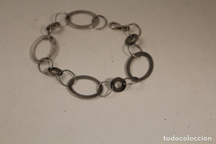 Joyeria: pulsera con aros  de plata de ley - Foto 1