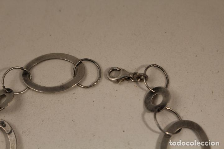 Joyeria: pulsera con aros  de plata de ley - Foto 2