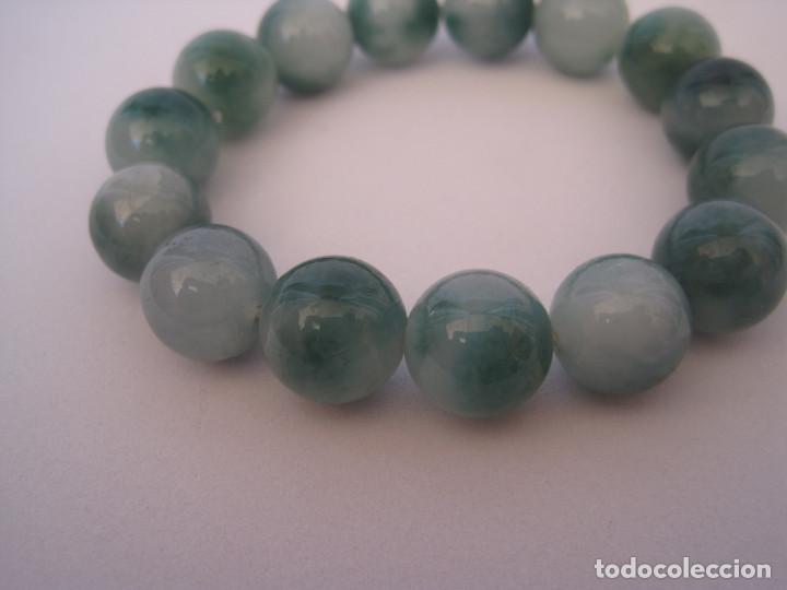 Joyeria: Pulsera de cuentas, con bolas de jade verde, nueva - Foto 2