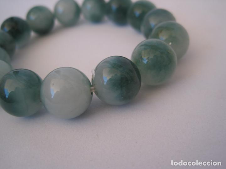 Joyeria: Pulsera de cuentas, con bolas de jade verde, nueva - Foto 4