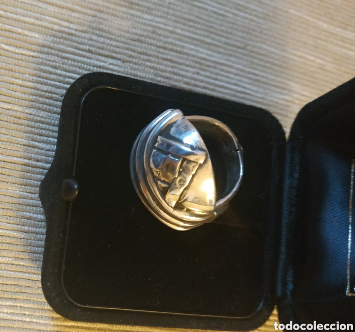 Joyeria: Antiguo anillo de plata maciza - Foto 4