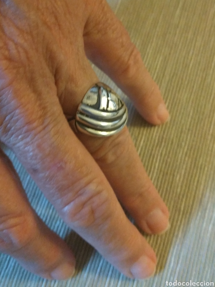 Joyeria: Antiguo anillo de plata maciza - Foto 6
