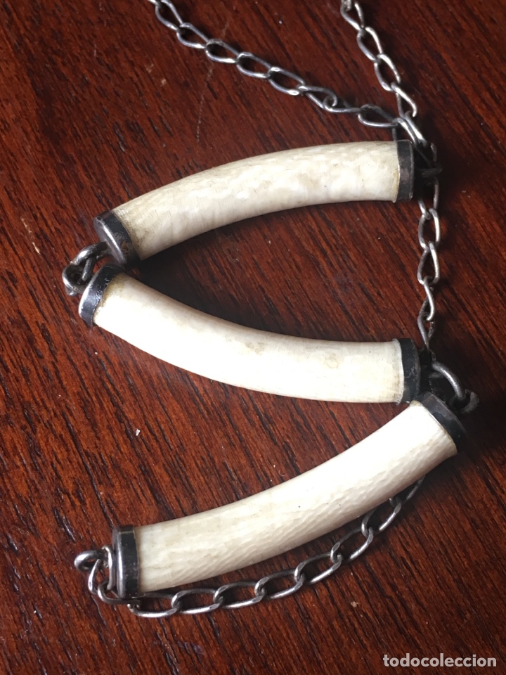 Joyeria: Collar de plata maciza con hueso - Foto 3