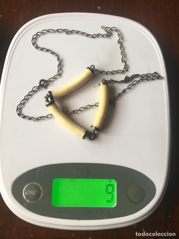 Joyeria: Collar de plata maciza con hueso - Foto 1
