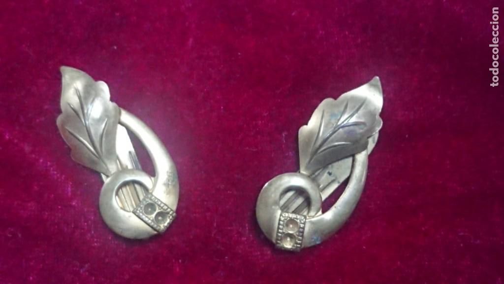 Schmuck: JUEGO DE PENDIENTES DORADOS BISUTERIA VINTAGE