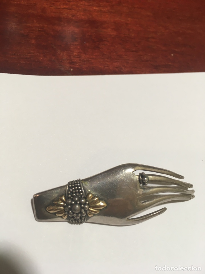 Joyeria: BROCHE DE PLATA Y ORO MODERNISTA - Foto 2