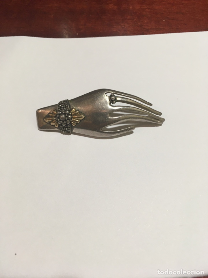 Joyeria: BROCHE DE PLATA Y ORO MODERNISTA - Foto 1