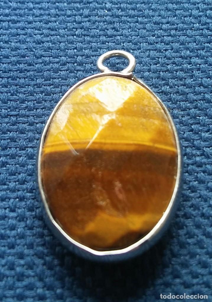 Joyeria: Colgante ojo de tigre india. - Foto 1