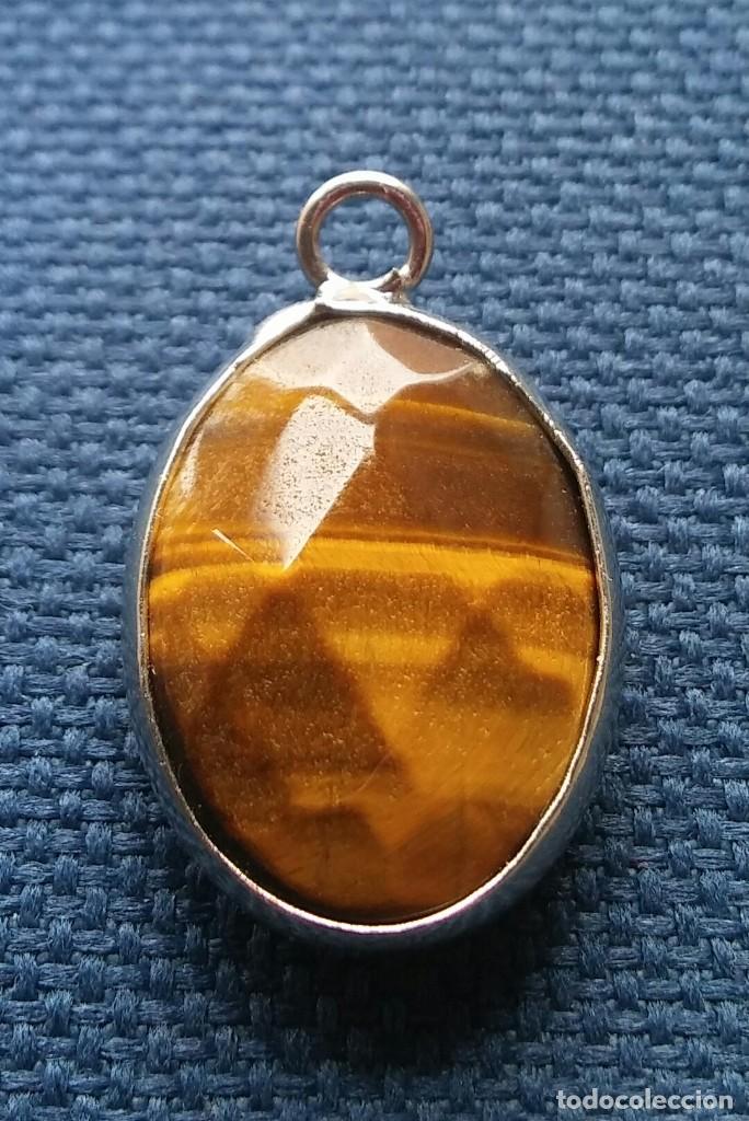 Joyeria: Colgante ojo de tigre india. - Foto 2