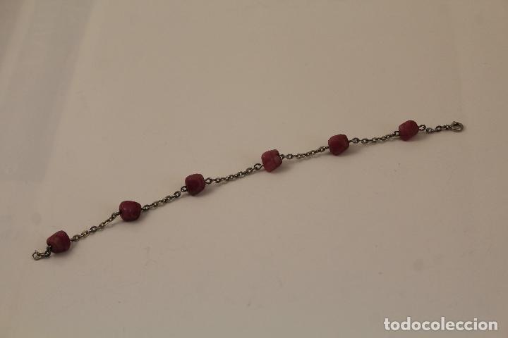 Joyeria: pulsera de plata y cuentas rosa - Foto 5