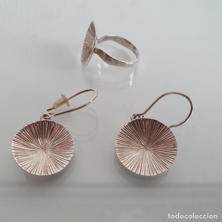 Joyeria: CONJUNTO ANILLO Y PENDIENTES PLATA - Foto 2