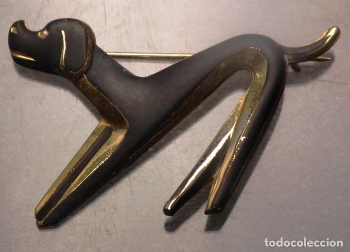Joyeria: ANTIGUO BROCHE DE ALFILER EN FORMA DE PERRO - Foto 1