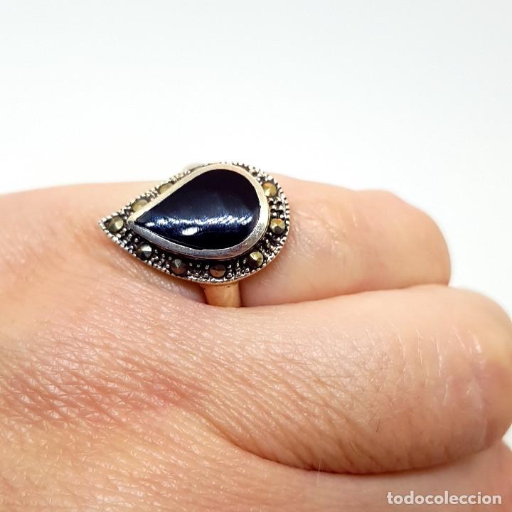 Joyeria: Anillo de plata y onix talla 10 - Foto 6