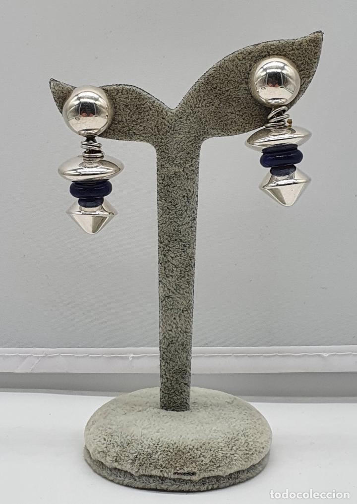 Joyeria: Originales pendientes de dise&ntilde;o en plata de ley 925 . - Foto 1
