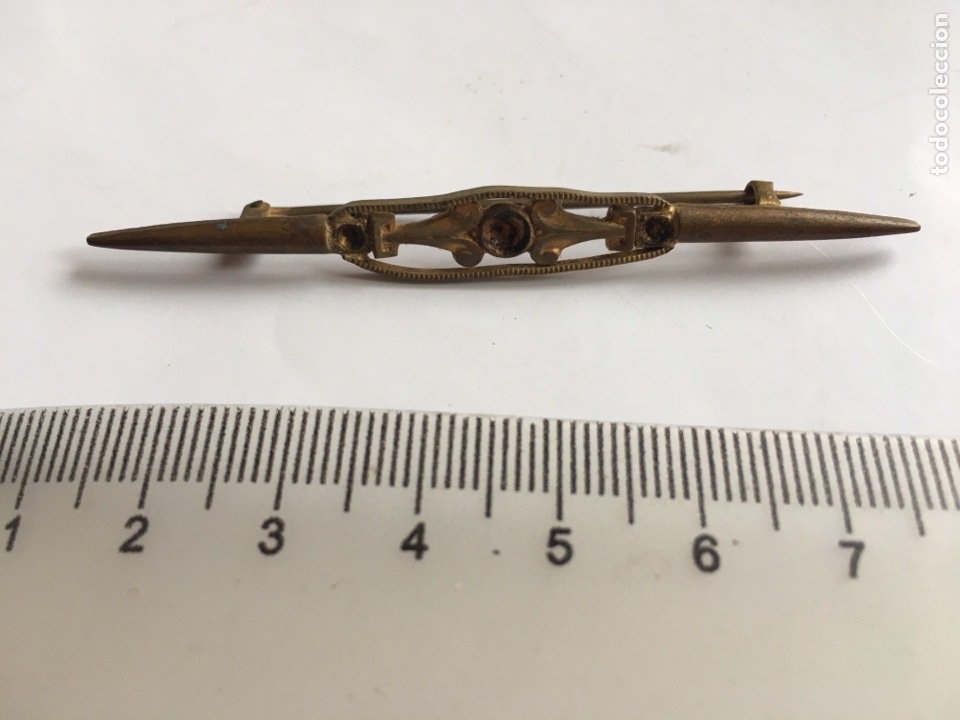 Joyeria: BROCHE. ALFILER. METAL DORADO. - Foto 1