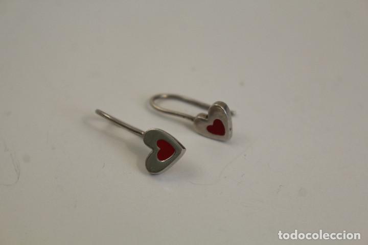 Joyeria: pendientes plata de ley 925 con coraz&oacute;n - Foto 1
