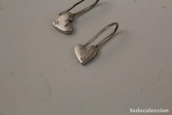 Joyeria: pendientes plata de ley 925 con coraz&oacute;n - Foto 2