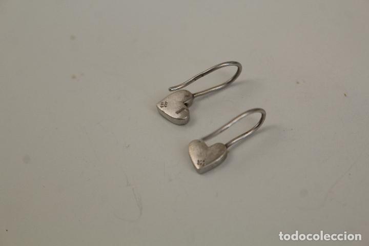Joyeria: pendientes plata de ley 925 con coraz&oacute;n - Foto 4