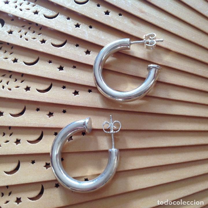 Joyeria: AROS DE PLATA. VINTAGE. DI&Aacute;METRO 2 CM - Foto 2