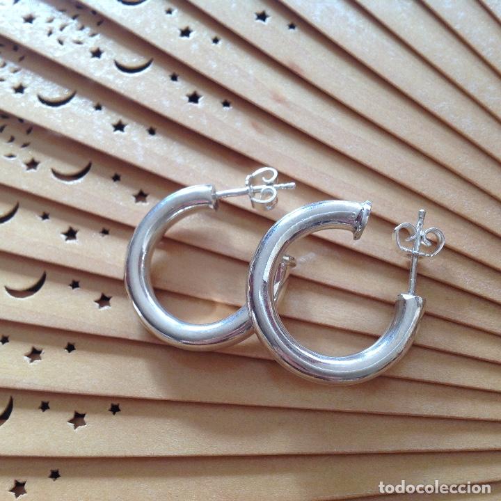 Joyeria: AROS DE PLATA. VINTAGE. DI&Aacute;METRO 2 CM - Foto 3