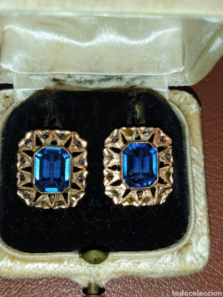Joyeria: Bonitos pendientes antiguos oro 18 kilates.
