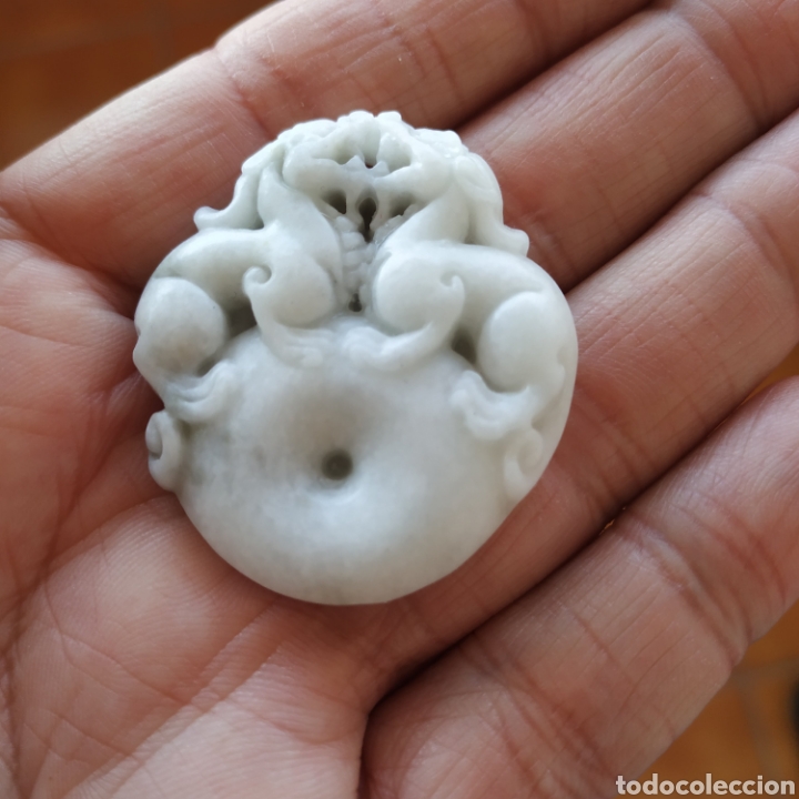Joyeria: Colgante de jade blanco , dragones - Foto 1