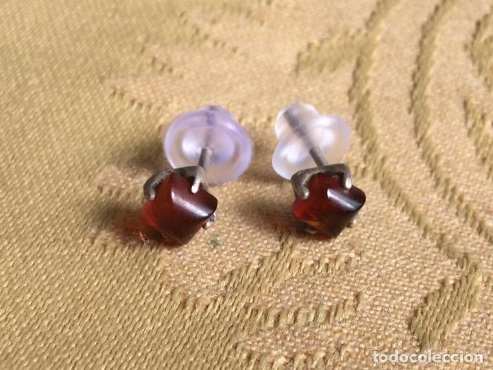 Joyeria: ANTIGUOS Y PEQUE&Ntilde;OS PENDIENTES DE PLATA Y &Aacute;MBAR NATURAL - Foto 1