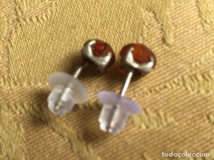 Joyeria: ANTIGUOS Y PEQUE&Ntilde;OS PENDIENTES DE PLATA Y &Aacute;MBAR NATURAL - Foto 2