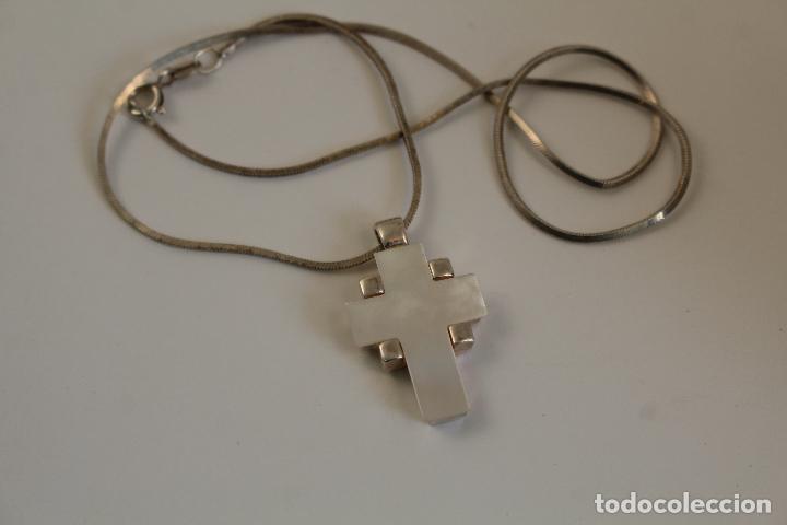 Joyeria: cruz y cadena de plata 925 y nacar - Foto 5
