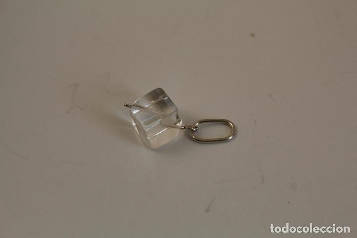 Joyeria: colgante cuadrado dado cristal y plata - Foto 2