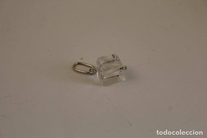 Joyeria: colgante cuadrado dado cristal y plata - Foto 3